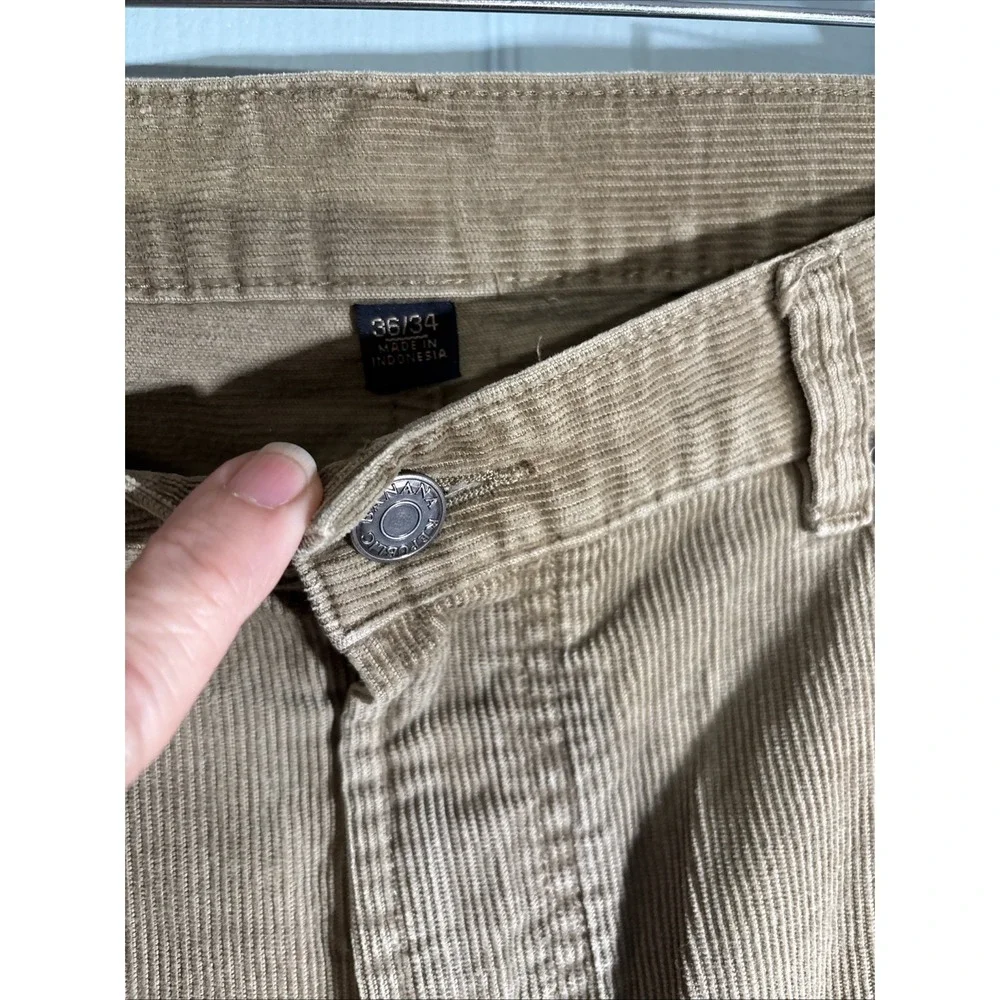 Banana Republic Pants Men 36 x 34 Beige Corduroy 100% Cotton Straight Leg‎